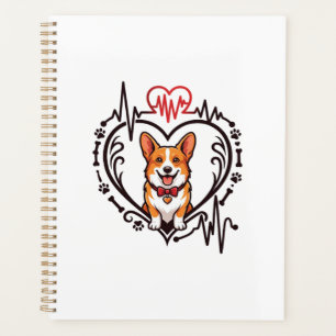 Corgi Chien Coeur Battement de coeur Ekg Nœud papi