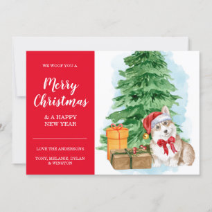 Corgi Chien de Noël pas cher Père Noël Carte