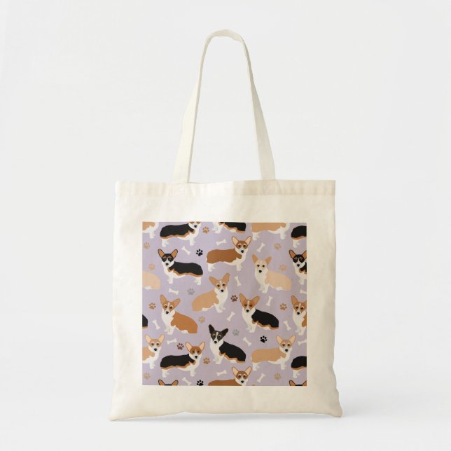 Corgi Chien Paws et Bones Sac fourre-tout (Devant)