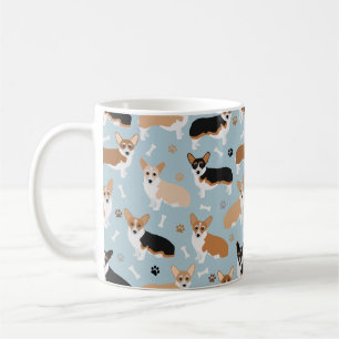 Corgi Chien Paws et os Café Mug