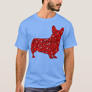 Corgi Chien Valentines Jour Amour Coeur T-shirt