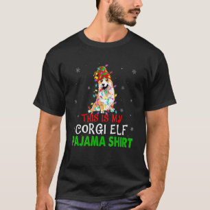 Corgi Christmas Dog Hat Elf For Dog Dad Mom T-Shirt