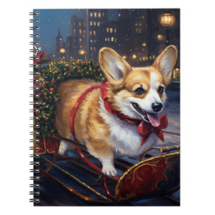 Corgi Christmas Festive Season Notebook