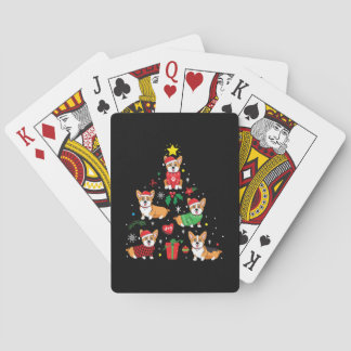 Corgi Christmas Ornament Tree Playing Cards