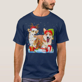 Corgi Christmas Reindeer Dog Lover mas holiday T-Shirt