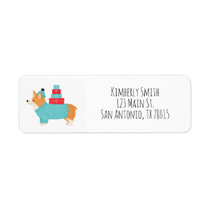 Corgi Christmas Return Address