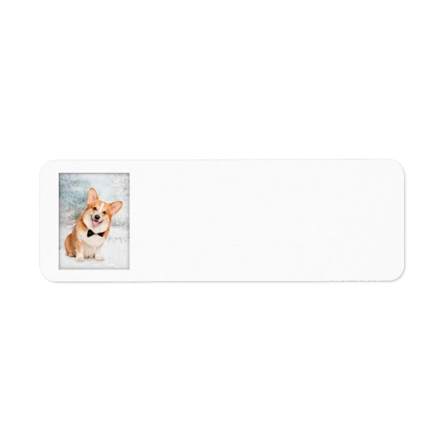 Corgi Christmas Return Address Labels (Front)