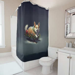 Corgi Christmas snow winter