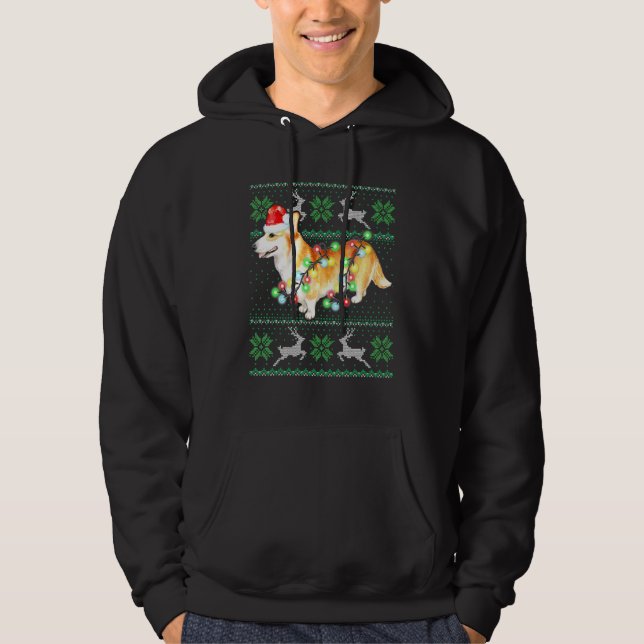 Corgi Christmas Sweater Dog Lights Xmas (Front)