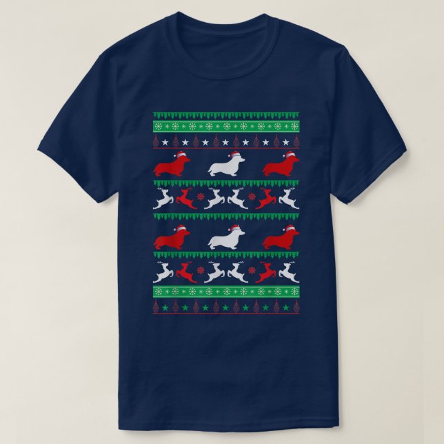 Corgi Christmas Sweater For Dog Lover Men Women  (Design Front)