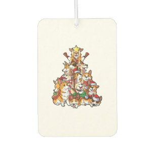 Corgi Christmas Tree Dog Santa Merry Corgmas Xmas Air Freshener