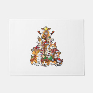 Corgi Christmas Tree Dog Santa Merry Corgmas Xmas  Doormat
