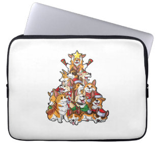 Corgi Christmas Tree Dog Santa Merry Corgmas Xmas Laptop Sleeve