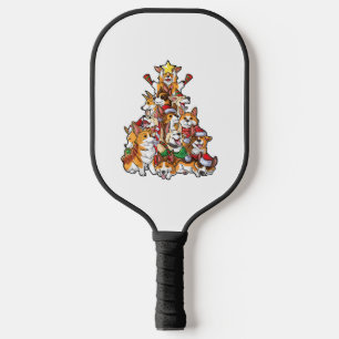 Corgi Christmas Tree Dog Santa Merry Corgmas Xmas  Pickleball Paddle