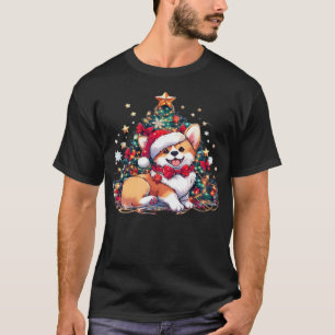 Corgi Christmas Tree Oversized T-Shirt