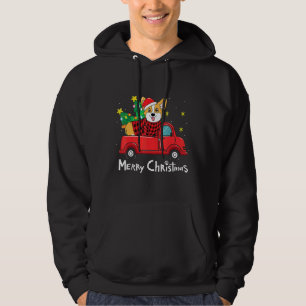 Corgi Christmas Truck Tree Dog Mom Xmas Dog Hoodie