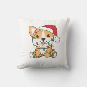 Corgi Christmas Winter Animals Dog Throw Pillow