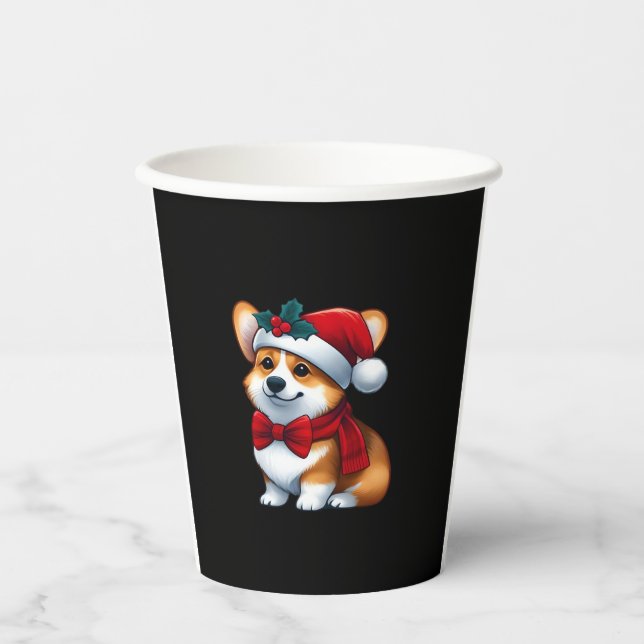 Corgi Claus A Pawsitively Merry Christmas Classic  Paper Cups (Front)