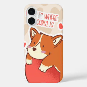 Corgi Comfort Zone Home is Where My Dog iPhone 16 Case