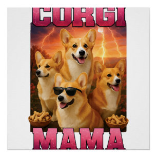 Corgi Copy Copy Poster