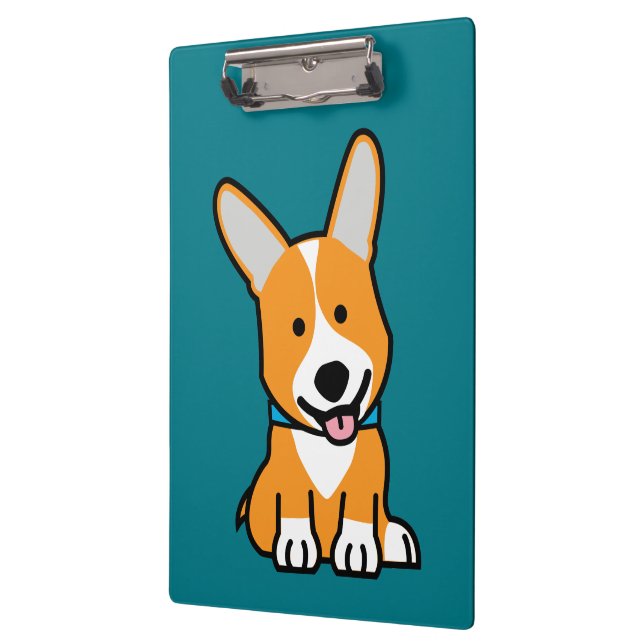 Corgi Corgis dog puppy doggy happy Pembroke Welsh Clipboard (Left)