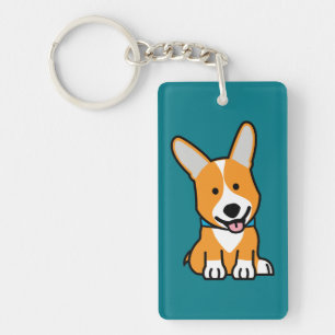 Corgi Corgis dog puppy doggy happy Pembroke Welsh Keychain