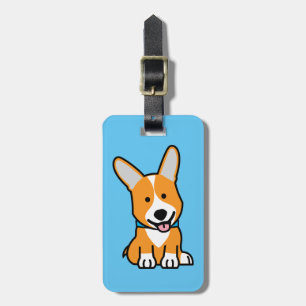 Corgi Corgis dog puppy doggy happy Pembroke Welsh Luggage Tag