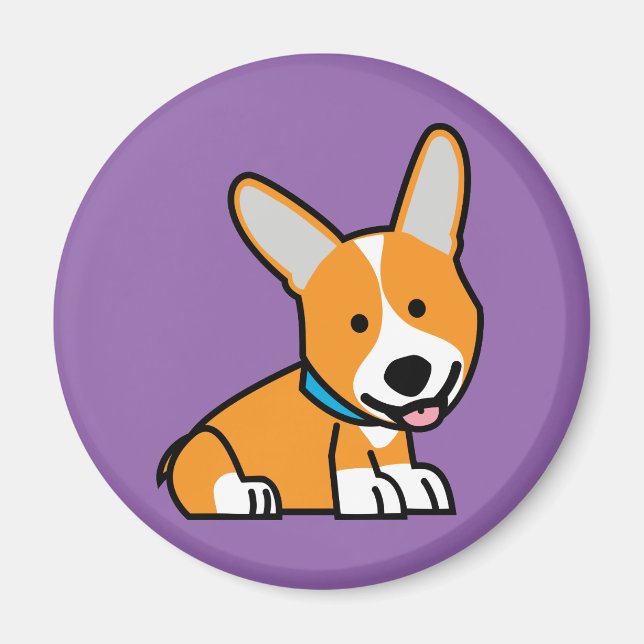 Corgi Corgis dog puppy doggy happy Pembroke Welsh Magnet (Front)