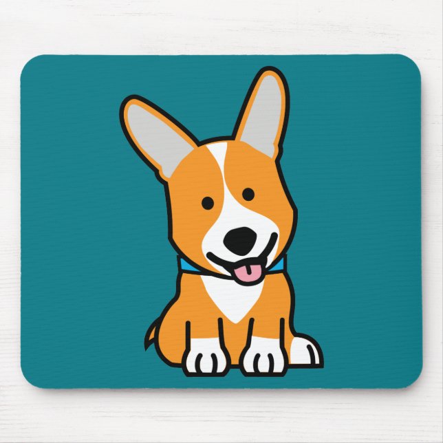 Corgi Corgis dog puppy doggy happy Pembroke Welsh Mouse Pad (Front)