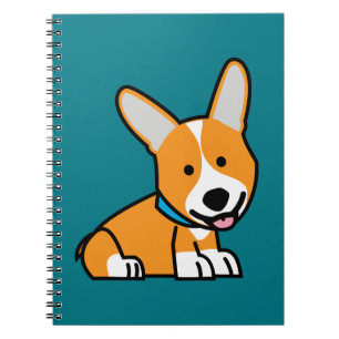 Corgi Corgis dog puppy doggy happy Pembroke Welsh Notebook
