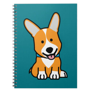 Corgi Corgis dog puppy doggy happy Pembroke Welsh Notebook