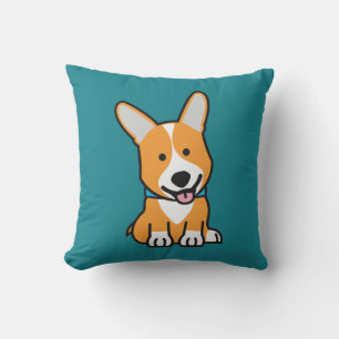 Corgi Corgis dog puppy doggy happy Pembroke Welsh Outdoor Pillow