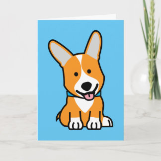 Corgi Corgis dog puppy doggy happy Pembroke Welsh Thank You Card