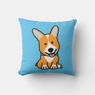 Corgi Corgis dog puppy doggy happy Pembroke Welsh Throw Pillow