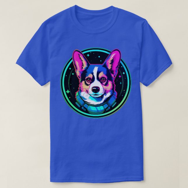 Corgi Cosmic Space Dogs Galaxy Astronaut T-Shirt (Design Front)