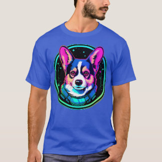 Corgi Cosmic Space Dogs Galaxy Astronaut T-Shirt