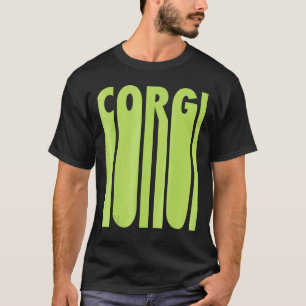 Corgi Cute Dog Mom Green Paint Dripping Effect T-Shirt