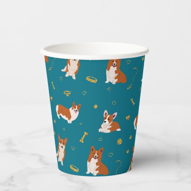 Corgi Cute Pattern   Paper Cups (Front)