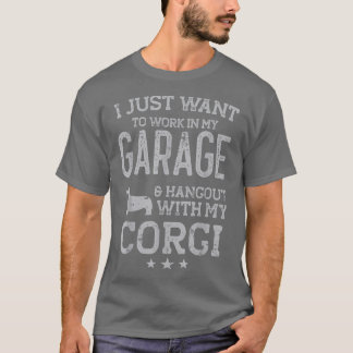 Corgi Dad Car Garage Hangout Men T-Shirt