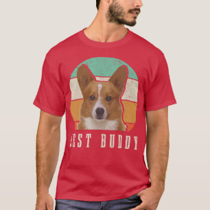 Corgi Dad Corgi Mom Best Buddy Retro Vintage Dog  T-Shirt