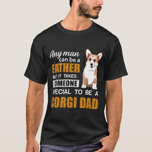 Corgi Dad Dog Fathers Day T-Shirt (Front)