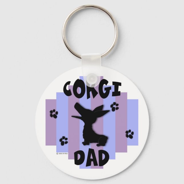 Corgi Dad Keychain (Front)