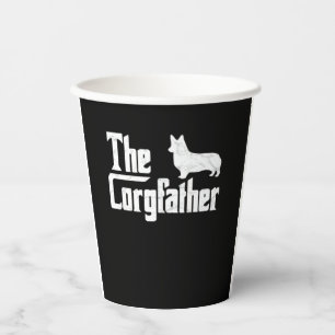 Corgi Dad the Corgfather Funny Corgi Lover Shirt G Paper Cups