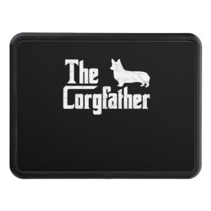 Corgi Dad the Corgfather Funny Corgi Lover Shirt G Trailer Hitch Cover