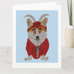 Corgi Devil Card