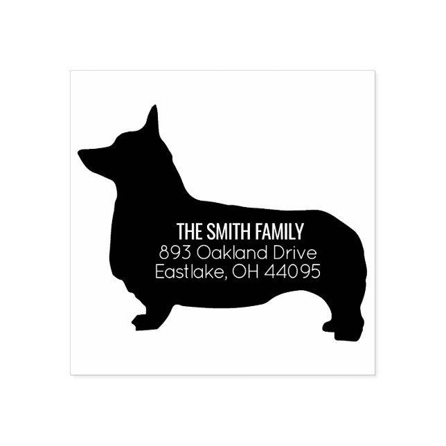 Corgi Dog Address Stamp (Imprint)