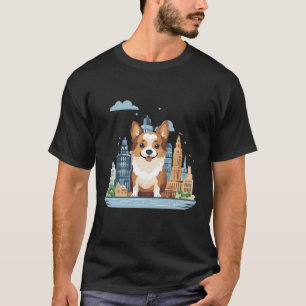 Corgi Dog Animal Beauty Nature City Discovery T-Shirt