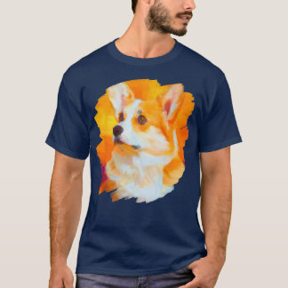 Corgi Dog Art Colour Painting Dogs Artistic Corgi1 T-Shirt