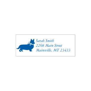 Corgi Dog Baby Shower Puppy Welsh Blue Boy Self-inking Stamp