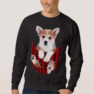 Corgi Dog Big In Pocket Idea Dad Mom Sweatshirt